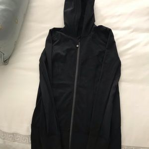 Black LuluLemon zip up jacket, long line!